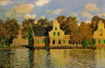 Claude Oscar Monet : Houses on the Zaan River at Zaandam